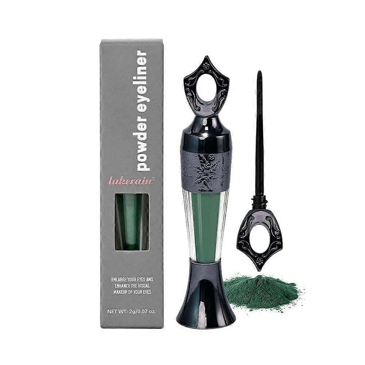 Pudra eyeliner, Kohl Powder, verde inchis, set 1 buc.