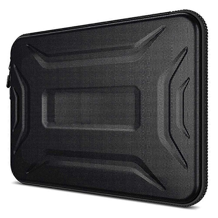 Geanta laptop 16 inch, impermeabila, dura, neagra, 410x300x30mm