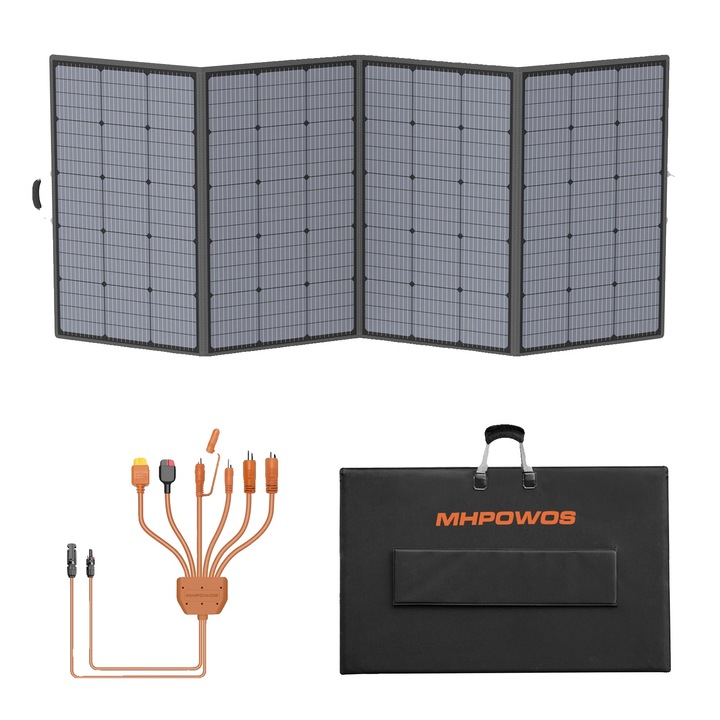 Panou solar 400W, design portabil, eficienta ridicata, dimensiuni 940x585x70mm, 4 panouri