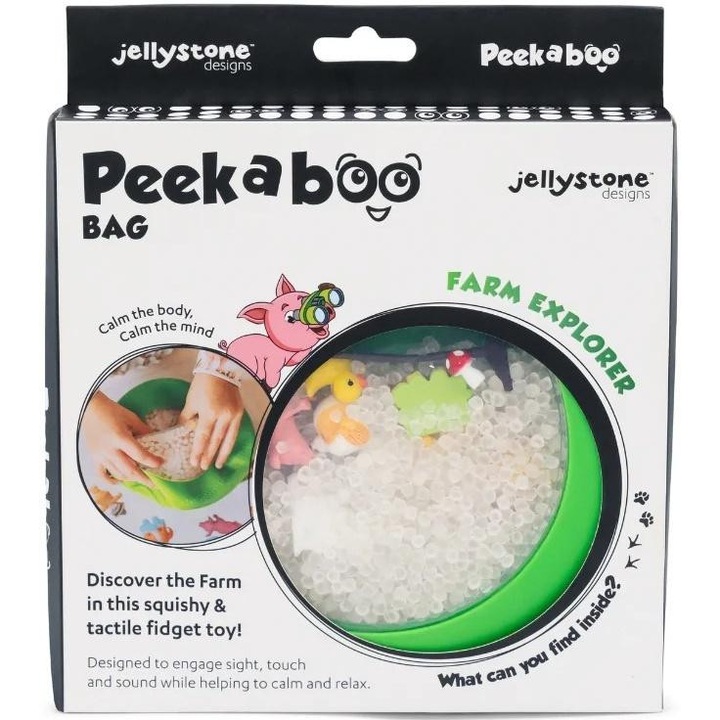 Szenzoros korong figurákkal, Jellystone, Peekaboo A-Ku-Ku, többszínű, 30x30cm