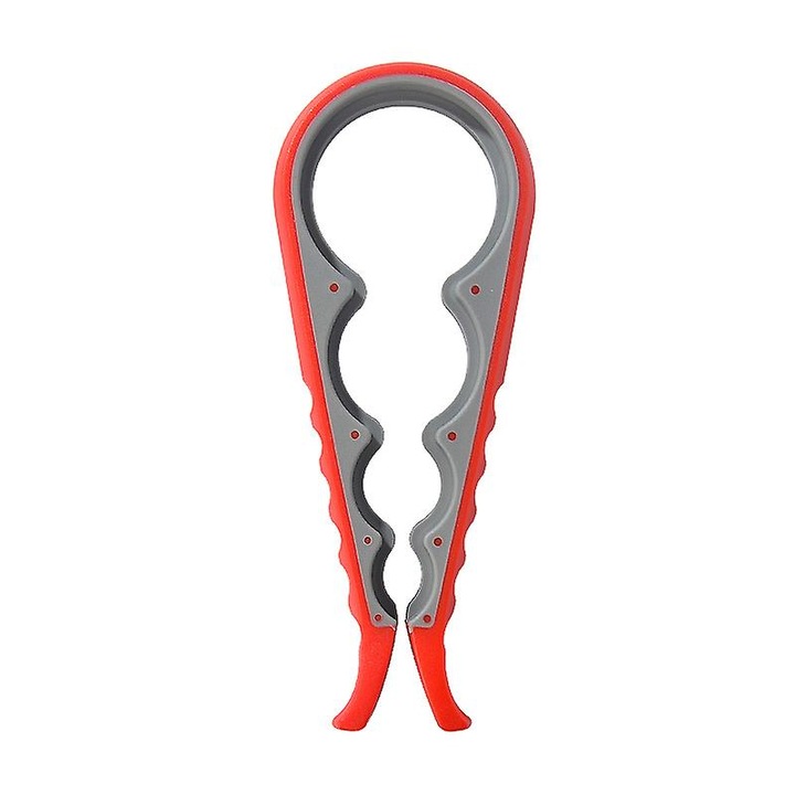 Deschizator multifunctional, 22x8.5cm, design ergonomic, rosu, set de ustensile de bucatarie