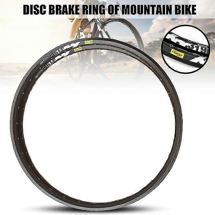 Cauciuc bicicleta MTB, 26" 27.5" 29", aluminiu dublu strat, 32 gauri, disc brake, negru