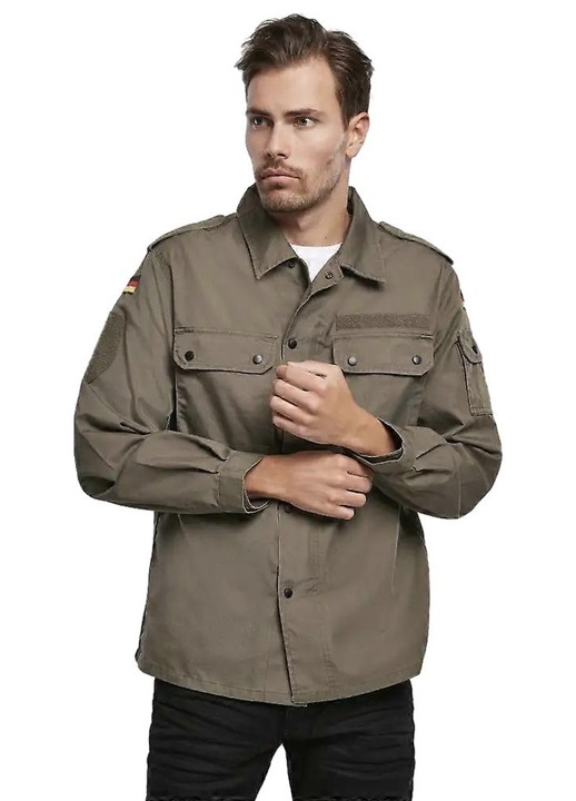 Férfi ing, poliészter/pamut, barna, XL INTL