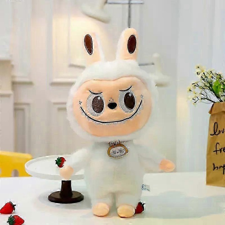 Jucarie de plus Labubu, 60cm, unisex, PP bumbac, alb