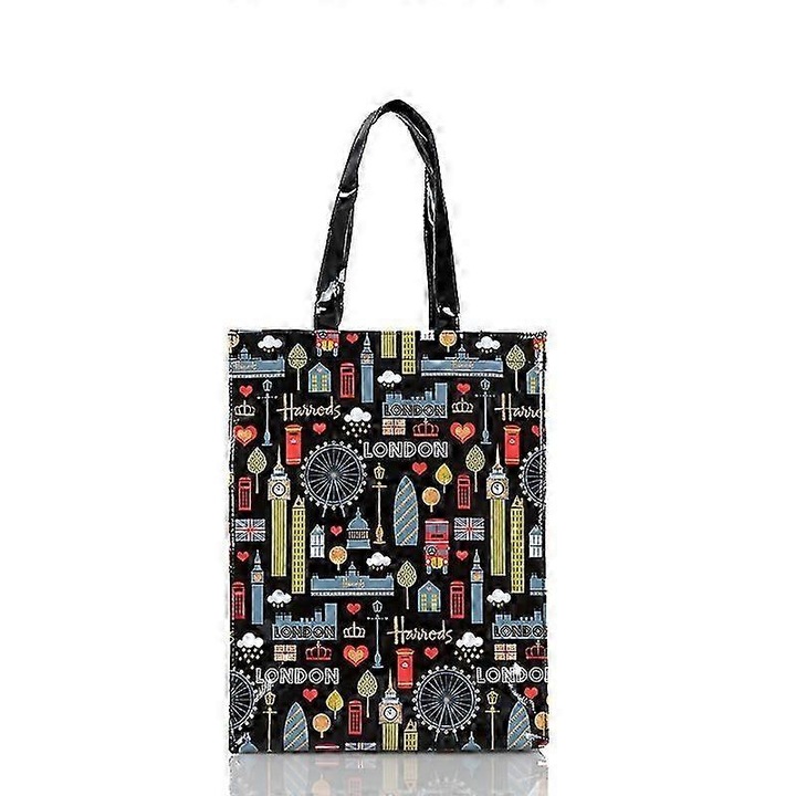 Női válltáska, vízálló, cipzáros, többszínű, M-es méretű