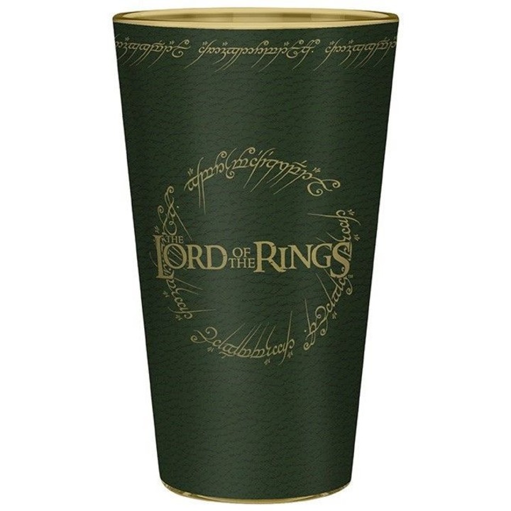 XXL комплект стъклена чаша, значка, Джобна тетрадка The Ring, LORD OF THE RINGS