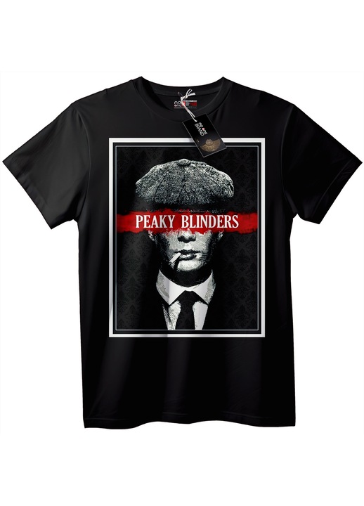 Férfi póló Peaky Blinders, Fekete, XL