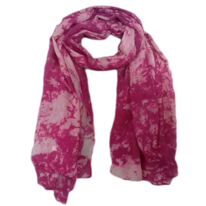 Esarfa moderna imprimeu cu aspect marmorat, D&J Exclusive, alb/roz