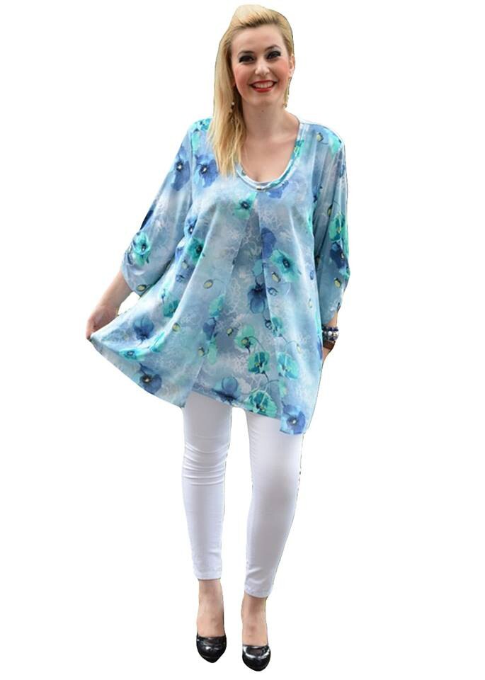 Bluza fashion de vara cu maneca trei-sferturi,D&J Exclusive, Albastru marin