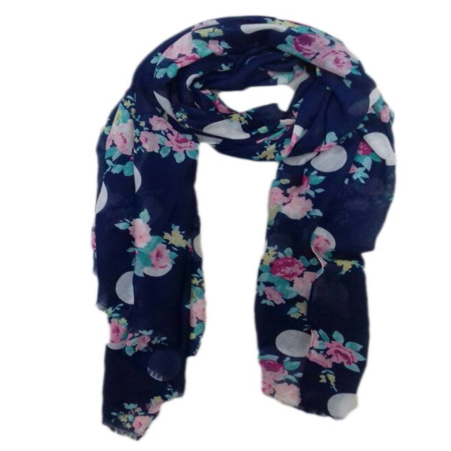 Esarfa fashion cu imprimeu , material subtire, D&J Exclusive, multicolora