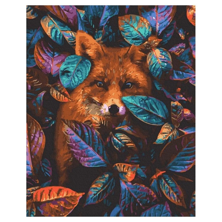 Set pictura dupa numere - Lis in frunze, 40x50cm