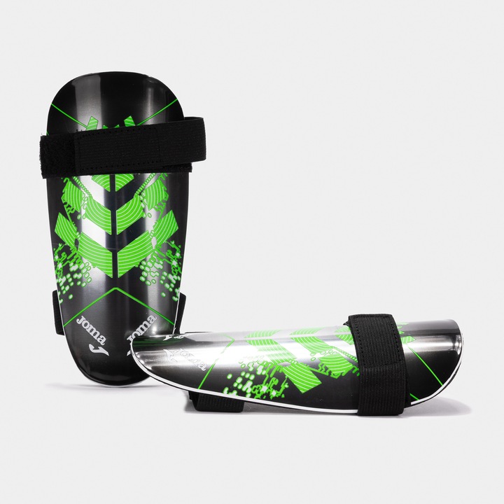 Sípcsontvédő, foci Joma Defense, fekete/fluo zöld, M