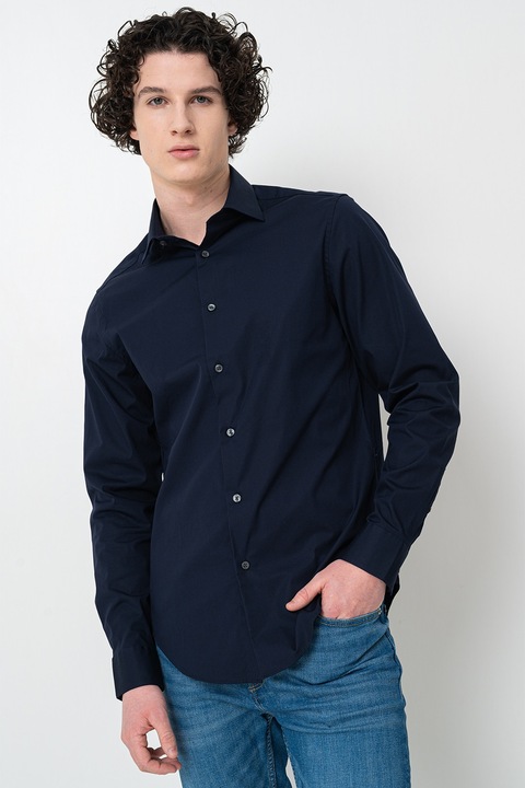 CALVIN KLEIN, Стандартна риза, Тъмносин, 37