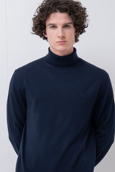 CALVIN KLEIN, Вълнено поло, Тъмносин