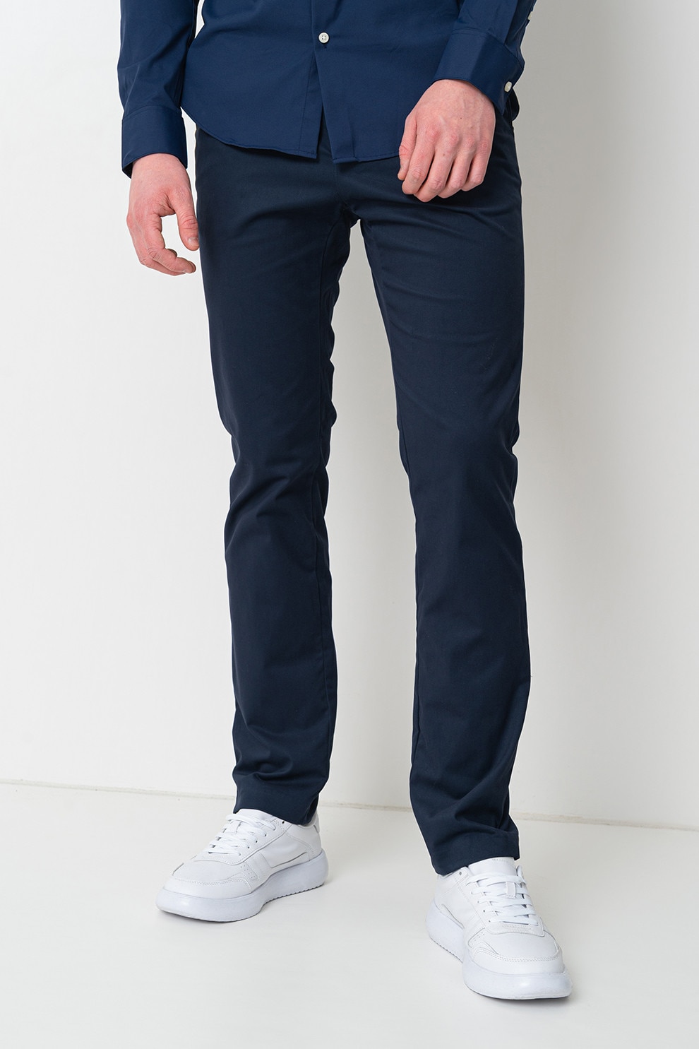 CALVIN KLEIN, Pantaloni chino slim fit, Bleumarin, W33-L32