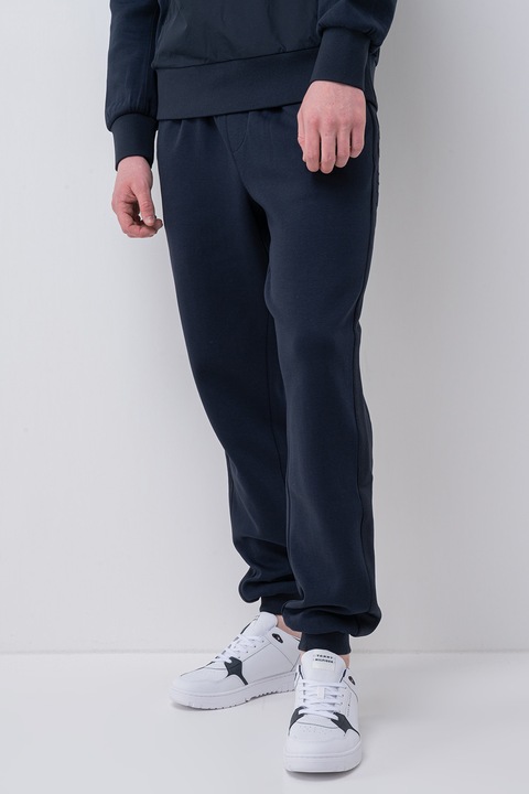 Tommy Hilfiger, Pantaloni de trening regular fit cu snururi de ajustare, Bleumarin