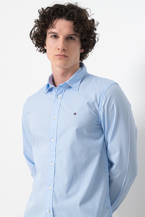 Tommy Hilfiger, Galléros egyszínű ing, Levendulakék