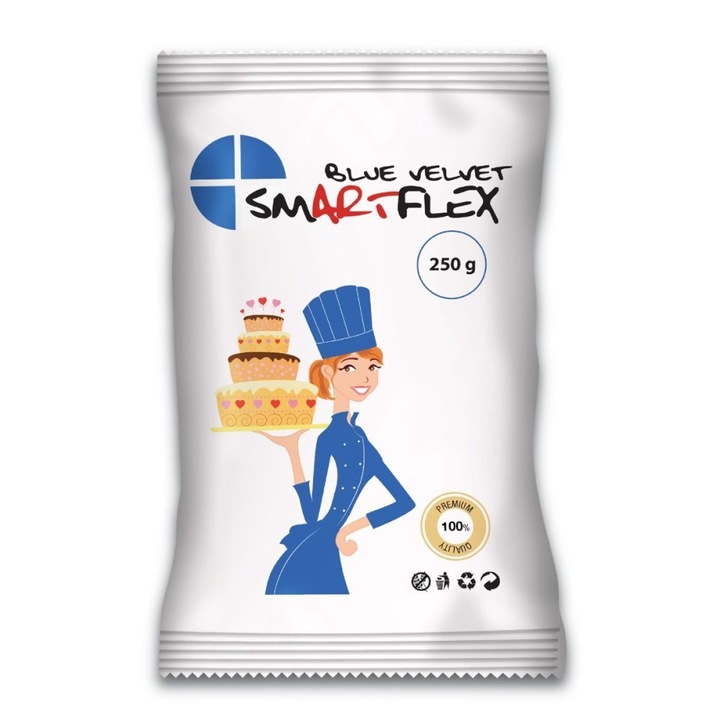 Smartflex fondant massza, kék, 250 g