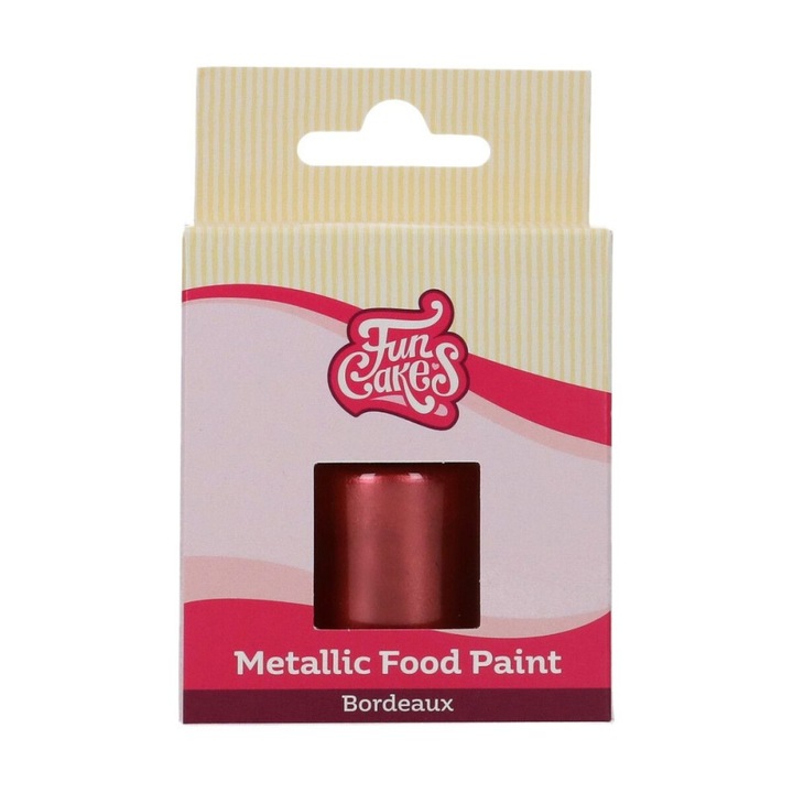 FunCakes metál ételfesték, bordó, 30 ml