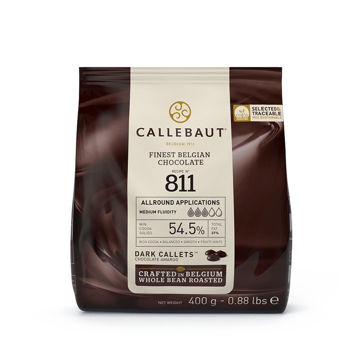 Callebaut Belga étcsokoládé, 54,5%, 400g