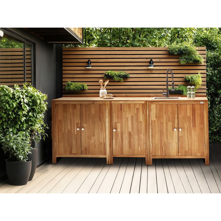 Kültéri konyhaszekrény Venosa Akácfa 50 cm Barna