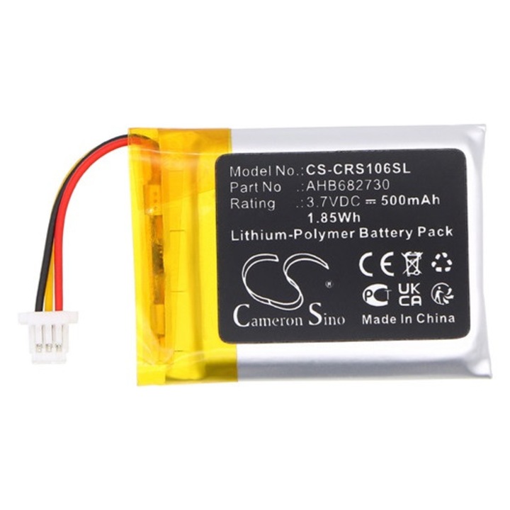 Cameron sino li-polymer akkumulátor, 3.7v, 500mAh, kompatibilis corsair ahb682730 -vel