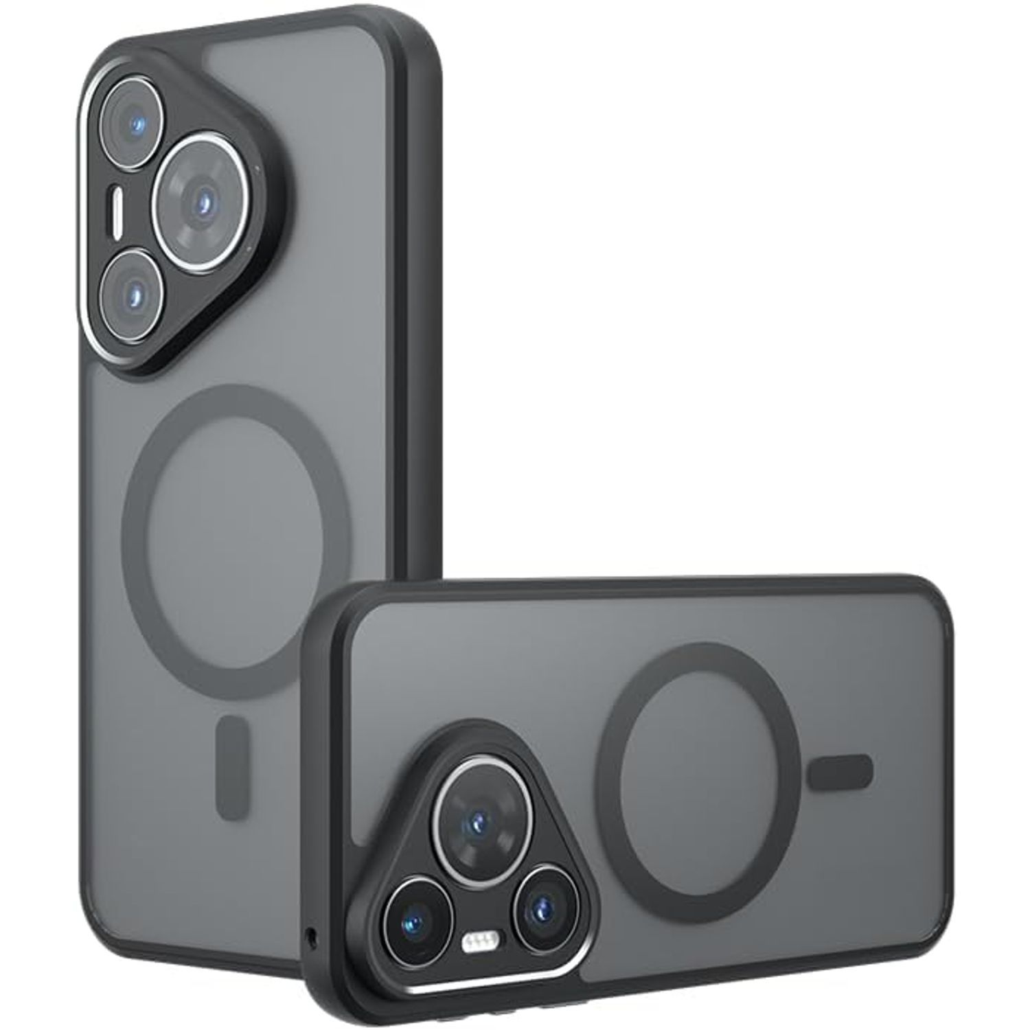 Husa Magnetica pentru Huawei Pura 80 Ultra, Compatibila cu MagSafe, Carcasa Telefon cu Spate Mat Translucid si Protectie la Impact, Negru