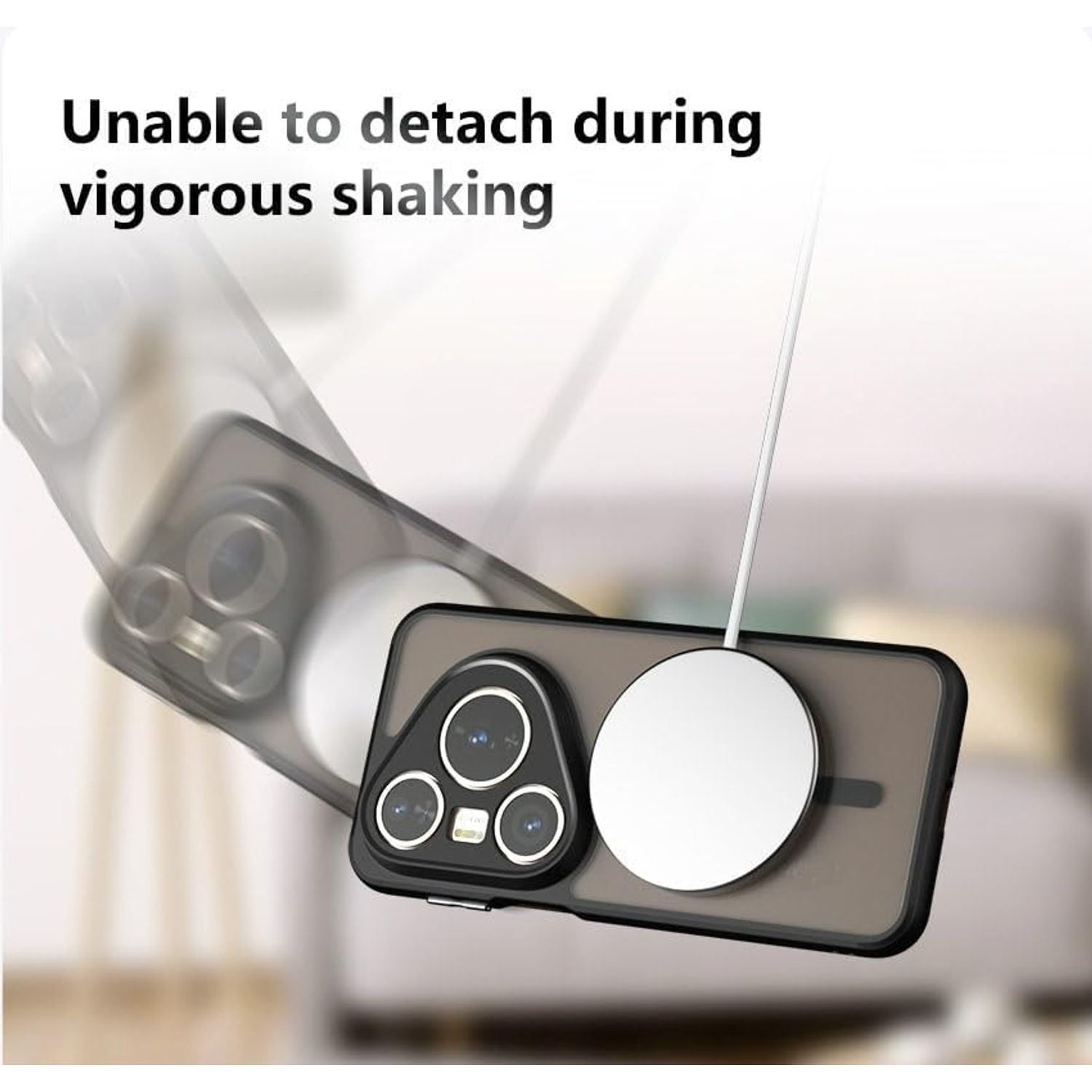 Husa Magnetica pentru Huawei Pura 80 Ultra, Compatibila cu MagSafe, Carcasa Telefon cu Spate Mat Translucid si Protectie la Impact, Negru