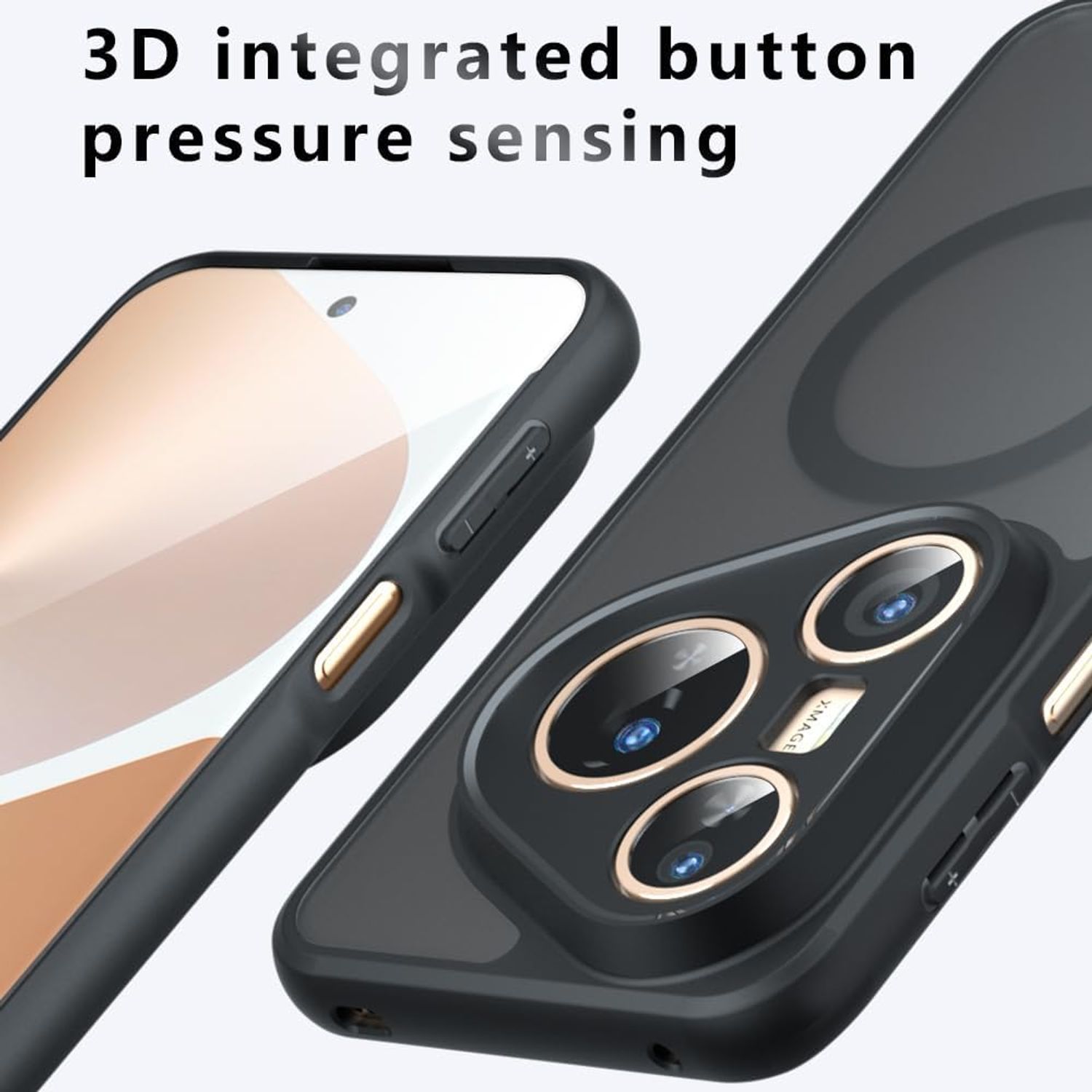 Husa Magnetica pentru Huawei Pura 80 Ultra, Compatibila cu MagSafe, Carcasa Telefon cu Spate Mat Translucid si Protectie la Impact, Negru