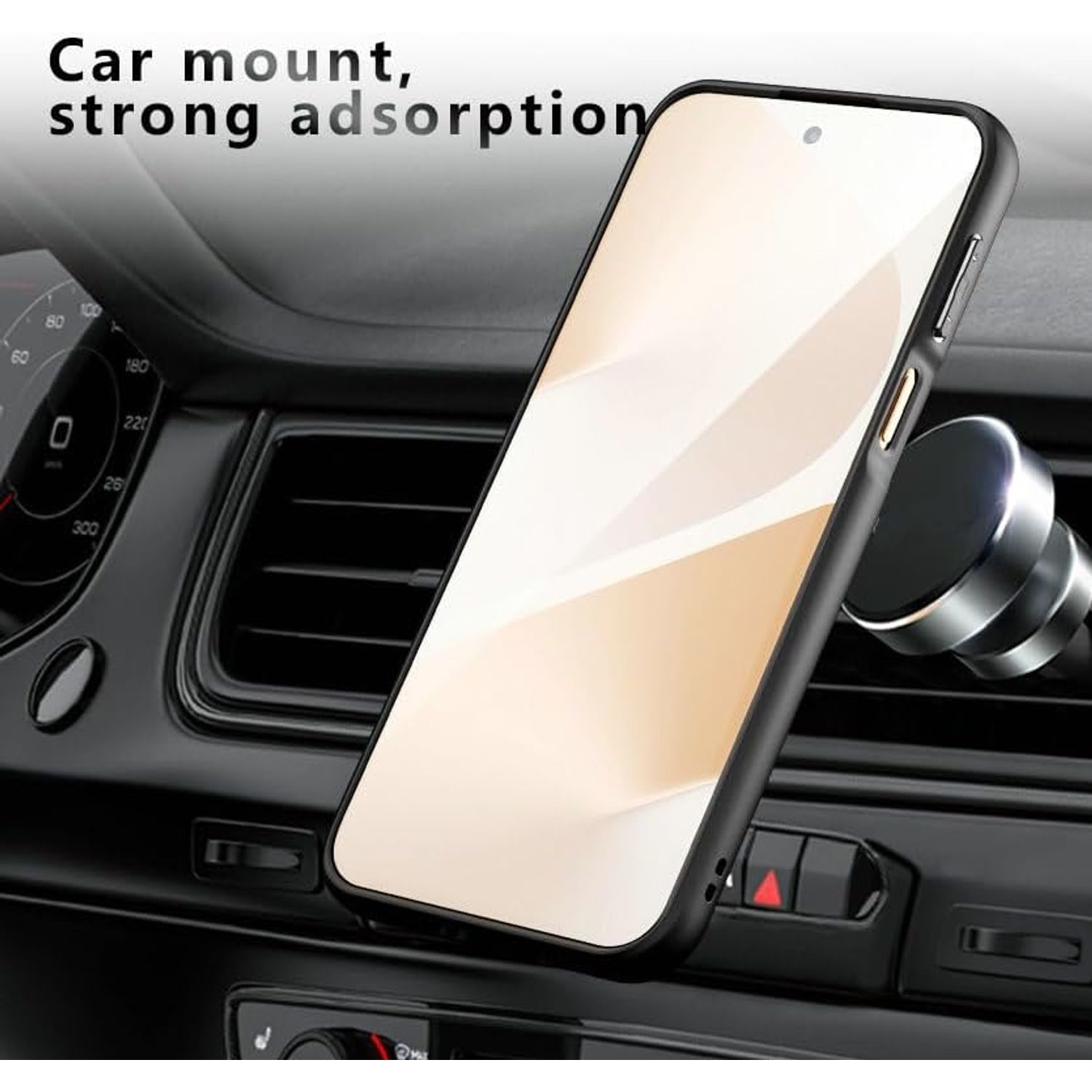 Husa Magnetica pentru Huawei Pura 80 Ultra, Compatibila cu MagSafe, Carcasa Telefon cu Spate Mat Translucid si Protectie la Impact, Negru