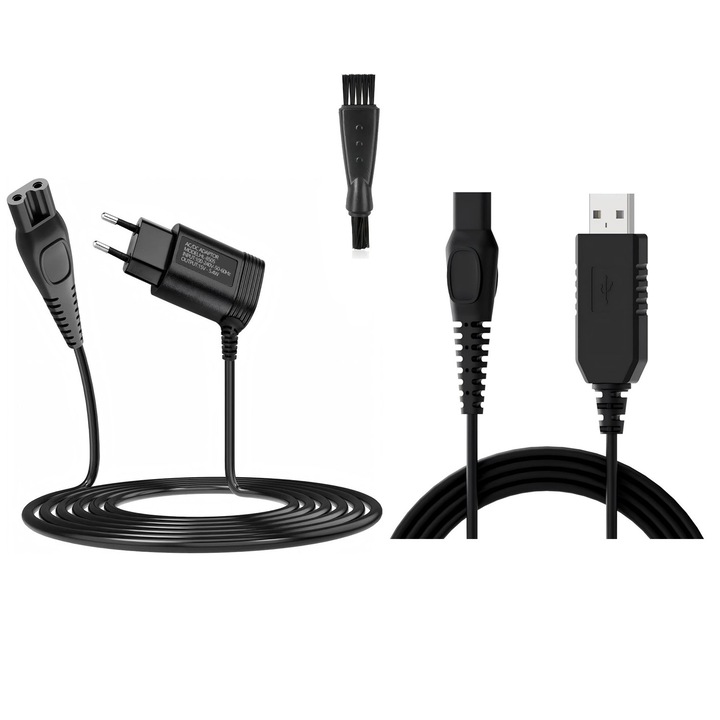 HQ8505 tápegység töltőkészlet, 15V, PsAyl, töltőkábellel, tisztítókefével, Philips Norelco HQ8505 HQ7120RQ360RQ1150RQ1296P készülékhez