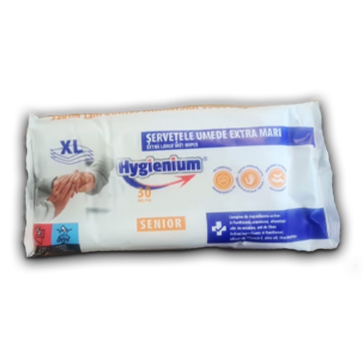 Servetele umede Extra Mari incontinenta Hygienium pachet 30 bucati XL