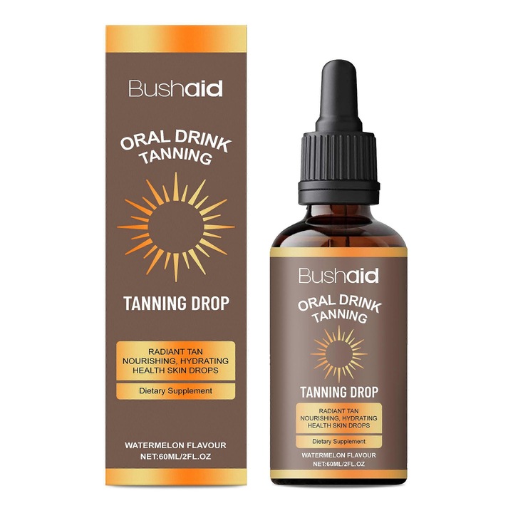 Автобронзиращи капки с аромат на диня, 1-2 капки на ден, защита за кожата, 30мл