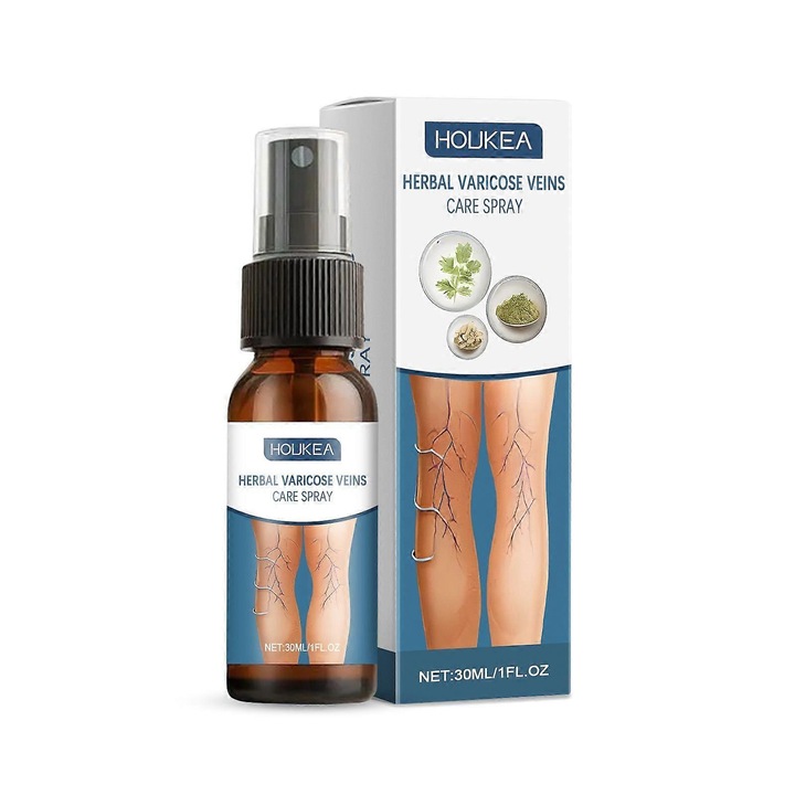 Spray pentru picioare, Houkea, Timilk Veinguard, 30ml, solutie rapida pentru disconfort, dimensiuni 3x3x11cm