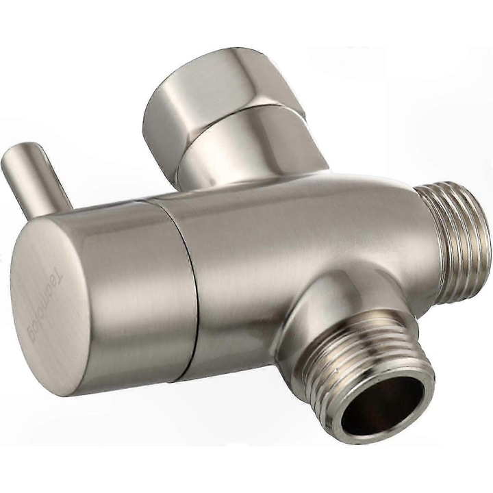 Разклонител за душ от месинг с покритие от матиран никел, функция за спиране, дизайн против изтичане, размер G1/2"2"2"2"2"2"2"