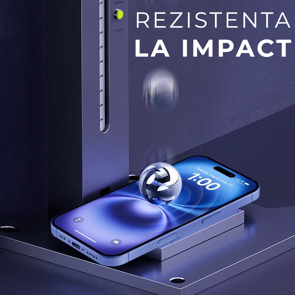 Folie Sticla pentru iPhone 17 Pro Daden MaxProtection, Full Cover, Protectie Profesionala, Ultra Rezistenta, Calitate Premium, Margini negre