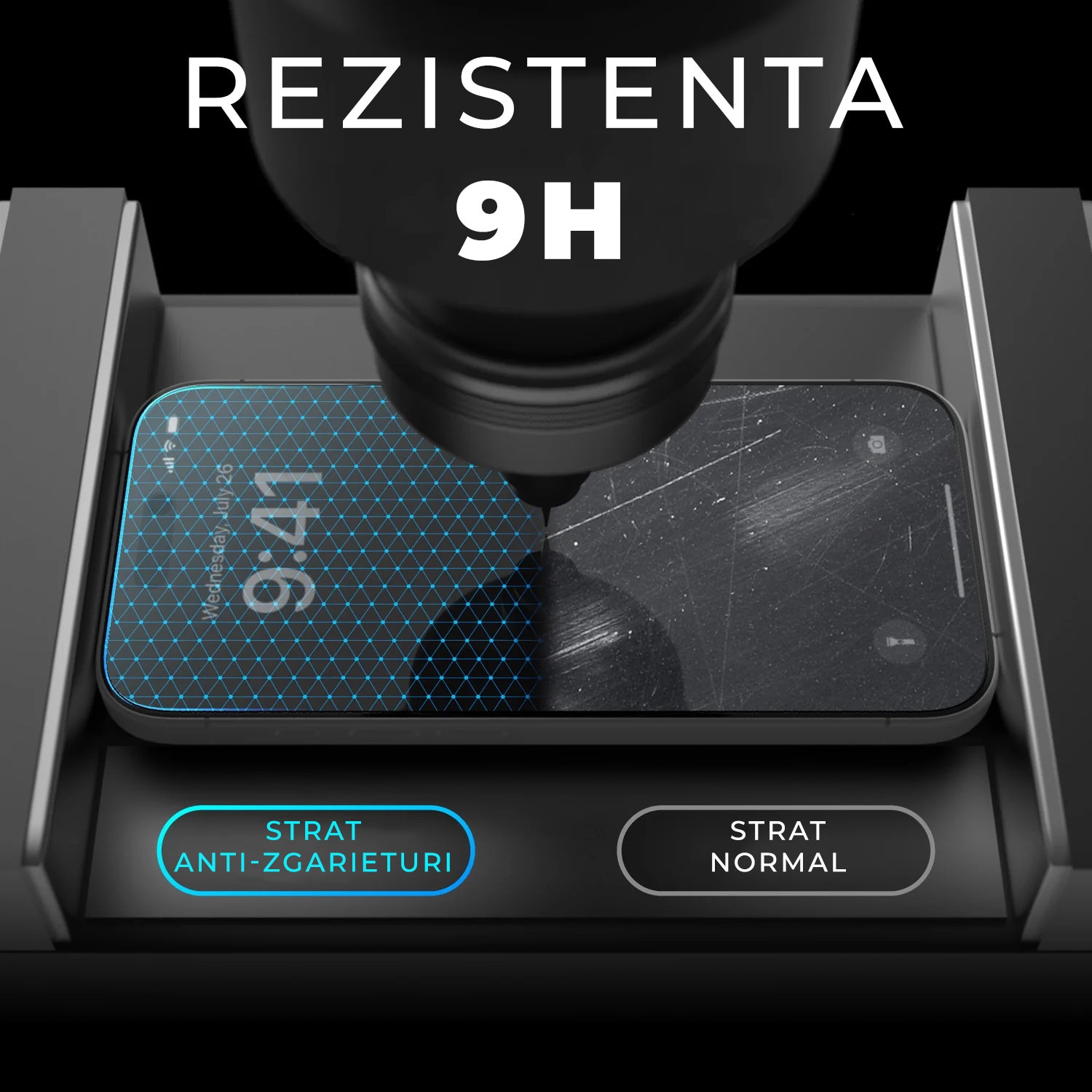 Folie Sticla Privacy pentru iPhone 17 Pro Max Daden MaxProtection, Full Cover, Protectie Profesionala, Ultra Rezistenta, Calitate Premium, Margini negre