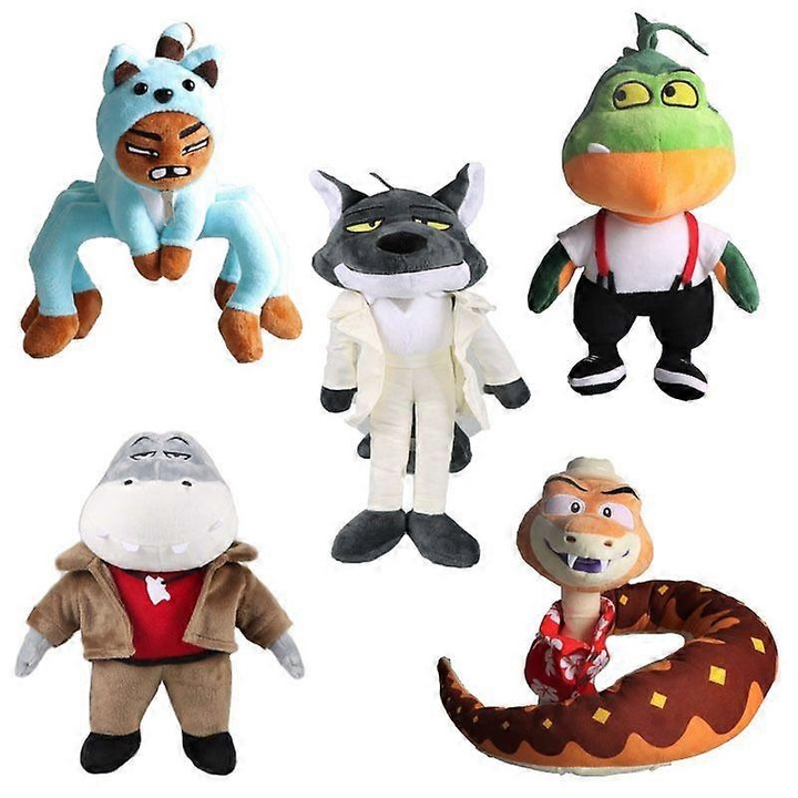 Set jucarii de plus The Bad Guys, 30cm, multicolor