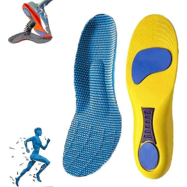 Branturi ortopedice pentru suportul arcului, galbene, 43-44