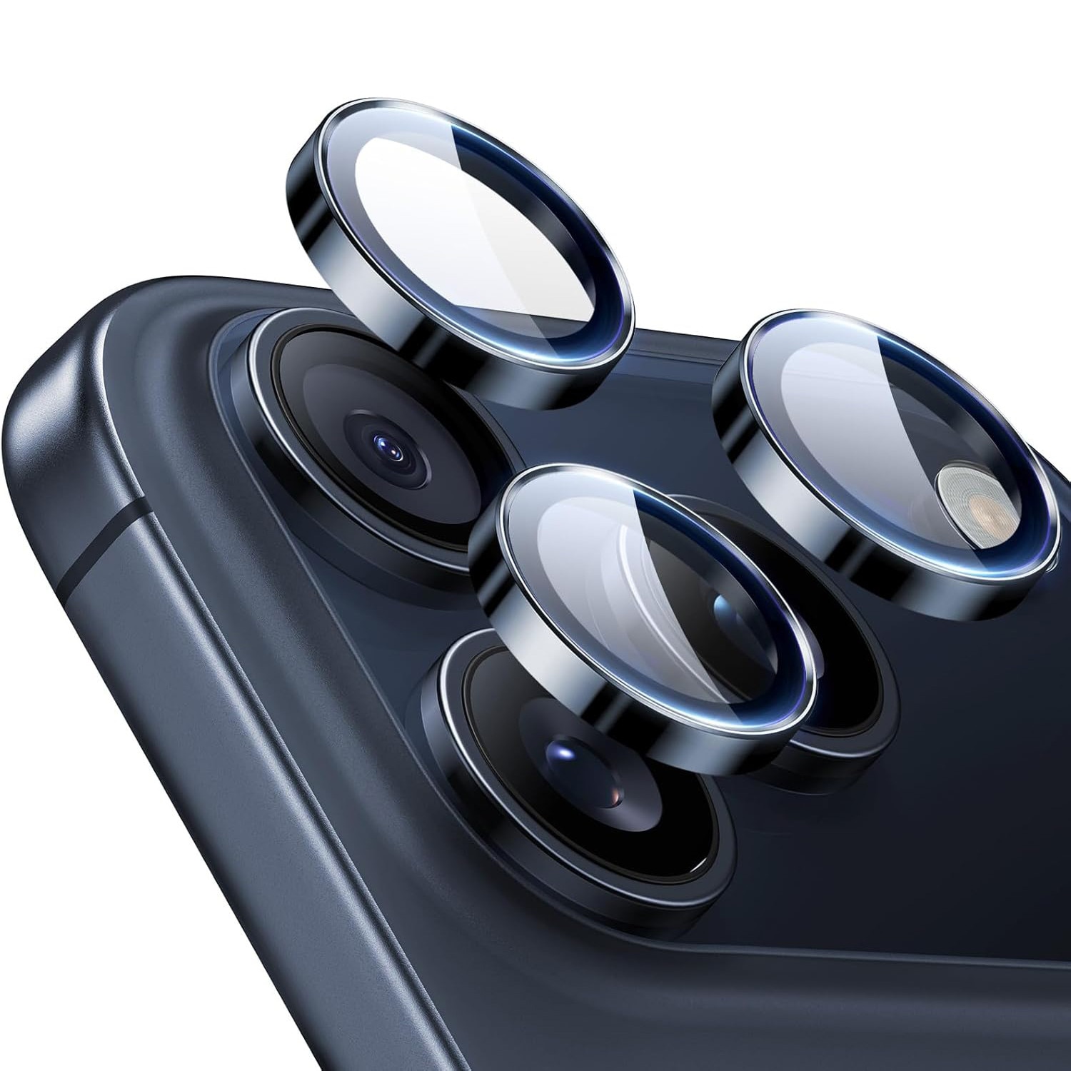 Folie Camera din sticla pentru iPhone 17 Pro, Full Cover, Protectie Profesionala, Daden, Ultra Rezistenta, Calitate Premium, Albastru
