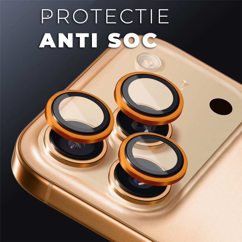 Folie Camera din sticla pentru iPhone 17 Pro Max, Full Cover, Protectie Profesionala, Daden, Ultra Rezistenta, Calitate Premium, Portocaliu