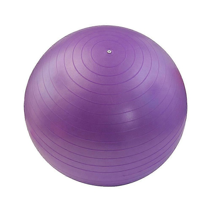Minge fitness, anti-explozie, violet, set cu pompa de umflare rapida