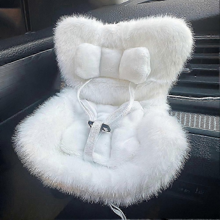 Autósülés babáknak Labubu 17cm, realisztikus dizájn, fehér