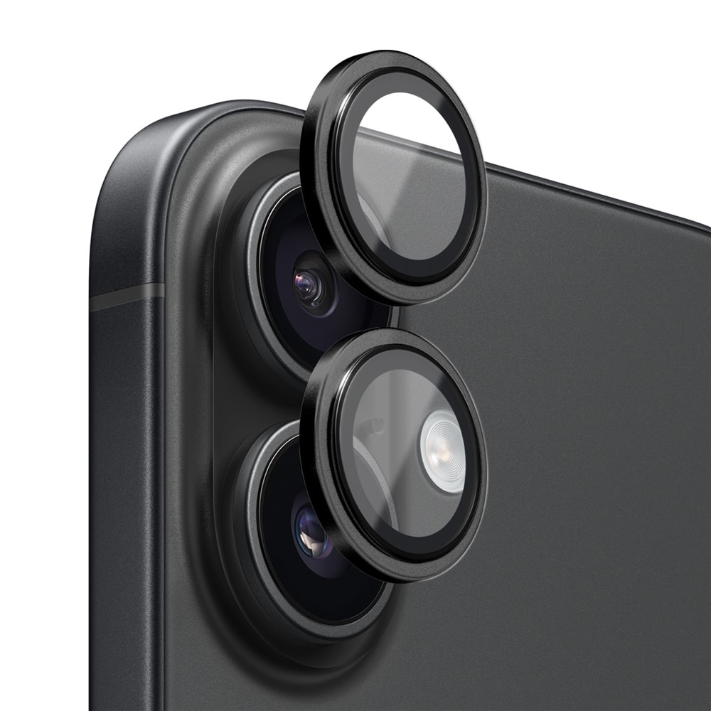 Folie Camera din sticla pentru iPhone 17, Full Cover, Protectie Profesionala, Daden, Ultra Rezistenta, Calitate Premium, Black Titanium
