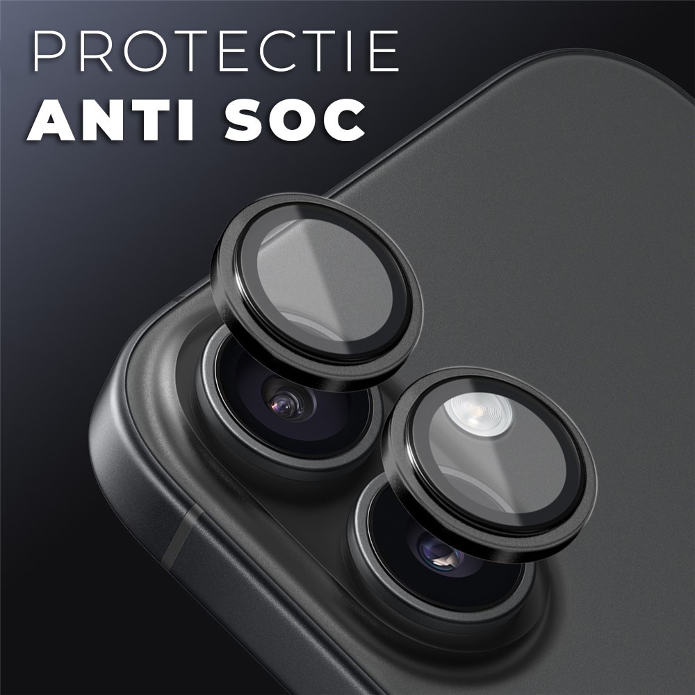 Folie Camera din sticla pentru iPhone 17, Full Cover, Protectie Profesionala, Daden, Ultra Rezistenta, Calitate Premium, Black Titanium