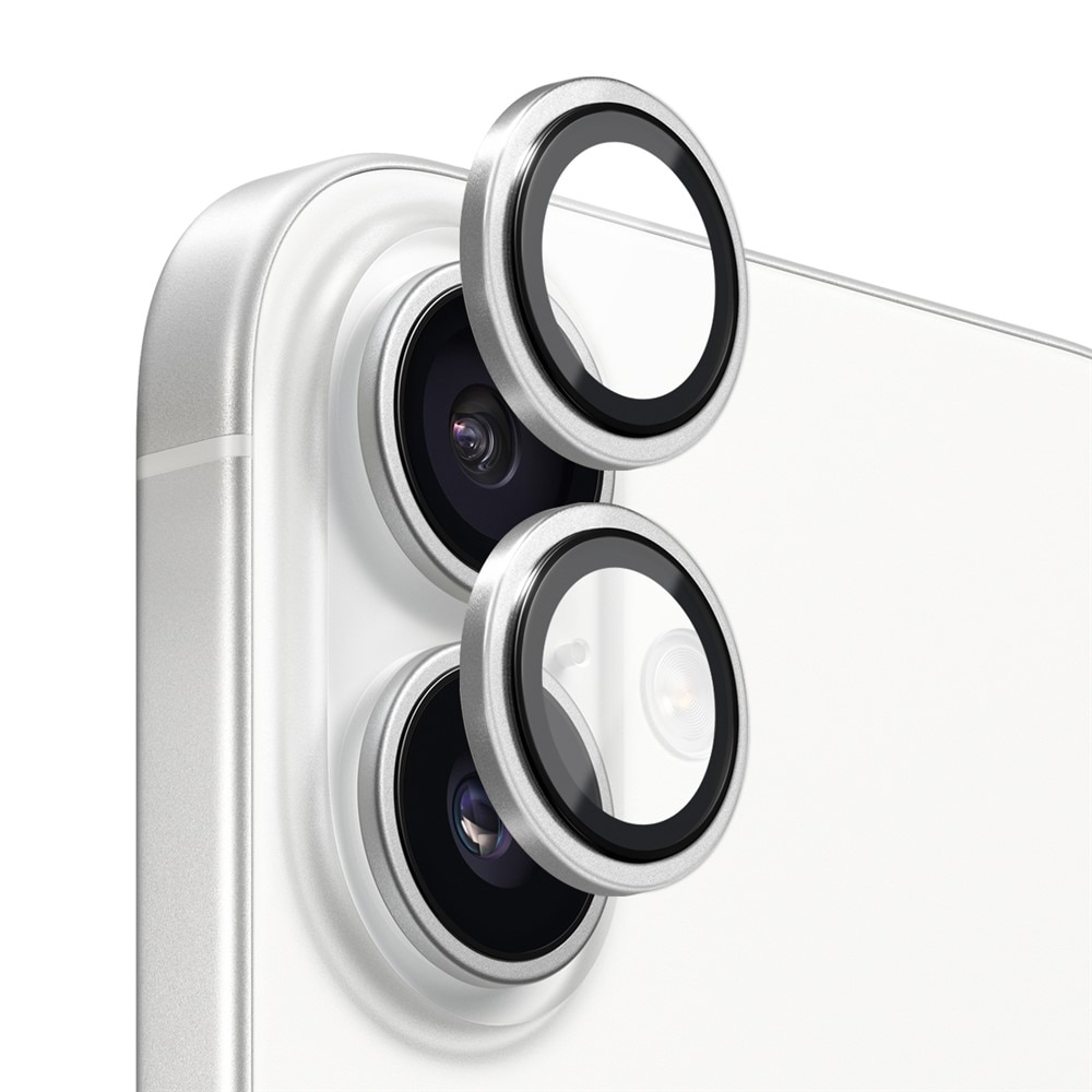 Folie Camera din sticla pentru iPhone 17, Full Cover, Protectie Profesionala, Daden, Ultra Rezistenta, Calitate Premium, Argintiu/Silver