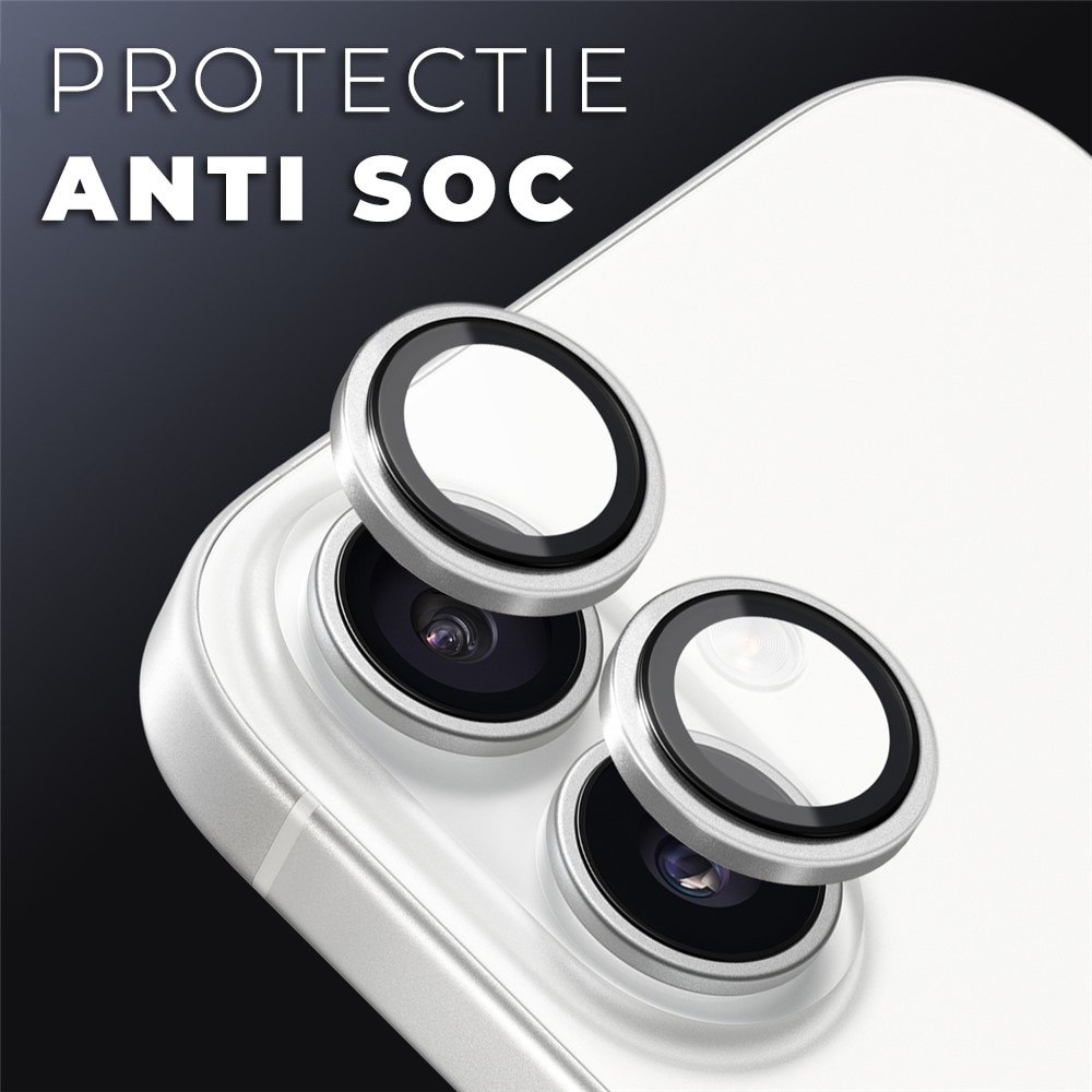 Folie Camera din sticla pentru iPhone 17, Full Cover, Protectie Profesionala, Daden, Ultra Rezistenta, Calitate Premium, Argintiu/Silver