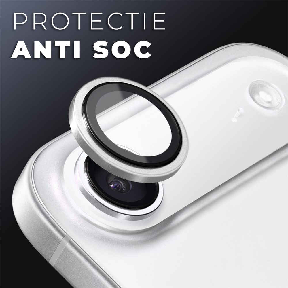 Folie Camera din sticla pentru iPhone 17 Air, Full Cover, Protectie Profesionala, Daden, Ultra Rezistenta, Calitate Premium, Argintiu/Silver