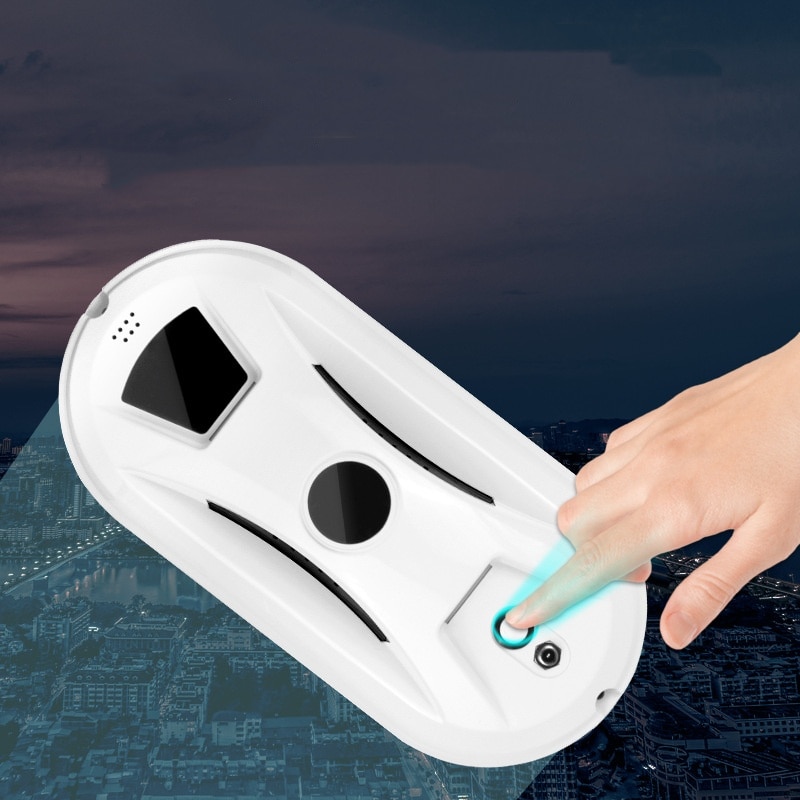 Robot de curatare a geamurilor, 90W, rezervor de apa de 45ml, aspiratie 5600Pa, pulverizare automata a apei, planificare inteligenta a traseului, protectie UPS, curatare eficienta, telecomanda, alb