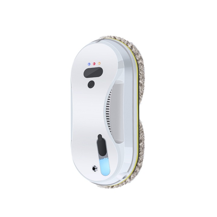 Robot de curatare a geamurilor, 90W, rezervor de apa de 40ml, aspiratie 5600Pa, pulverizare automata a apei, planificare inteligenta a traseului, protectie UPS, curatare eficienta, telecomanda, alb
